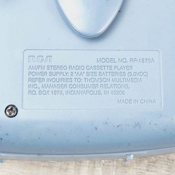 RCA AM/FM Stereo Cassette Player Digital Tuning RP-1876A for PARTS OR REPAIR - Picture 5 of 6